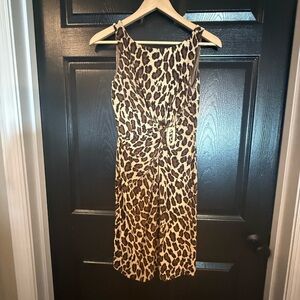 Chaps Leopard Print Dress